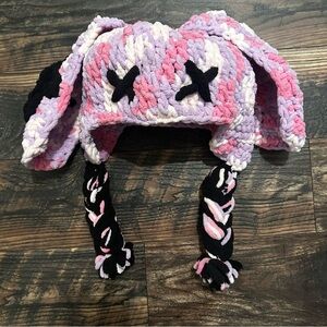 Chunky bunny crochet hat